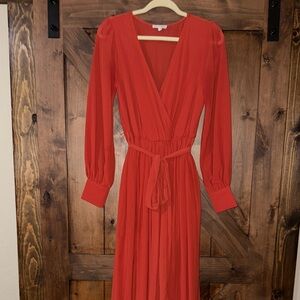 Baltic Born | Celine Maxi | Long Sleeve Burnt Orange Dress
